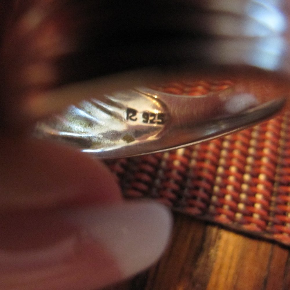 Silver fashion band, Sz 6 - Picture 5 of 5